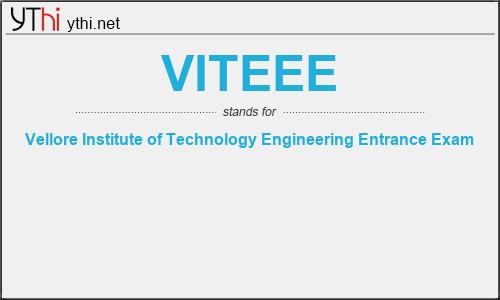 What does VITEEE mean? What is the full form of VITEEE?