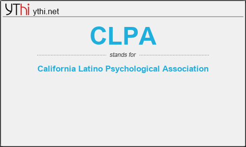 What does CLPA mean? What is the full form of CLPA?