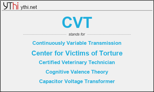 What does CVT mean? What is the full form of CVT?