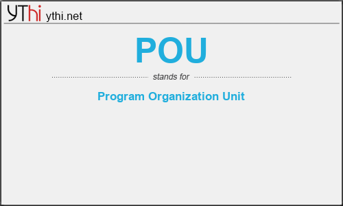 What does POU mean? What is the full form of POU?