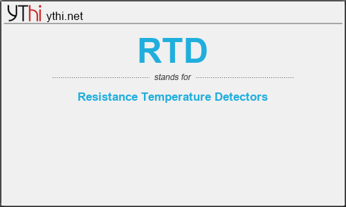 What does RTD mean? What is the full form of RTD?