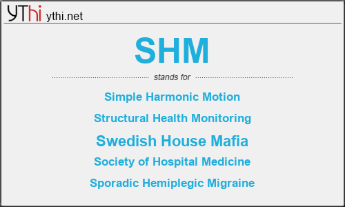 What does SHM mean? What is the full form of SHM?