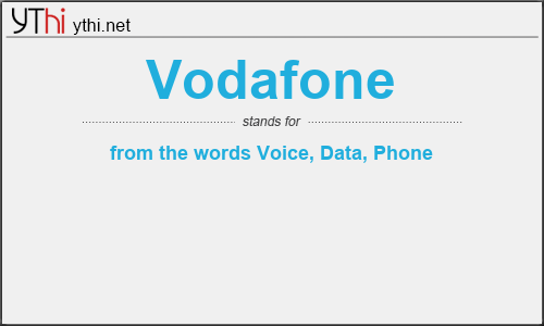 What does VODAFONE mean? What is the full form of VODAFONE?