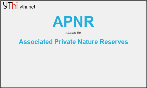 What does APNR mean? What is the full form of APNR?