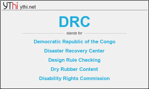 What does DRC mean? What is the full form of DRC?