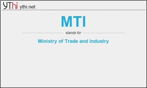 What does MTI mean? What is the full form of MTI?