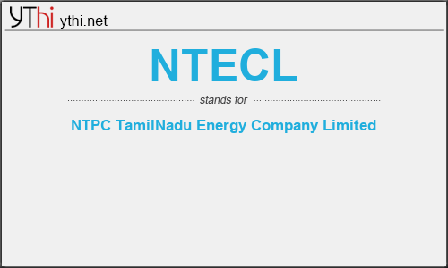 What does NTECL mean? What is the full form of NTECL?