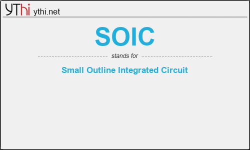 What does SOIC mean? What is the full form of SOIC?