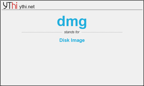 What does DMG mean? What is the full form of DMG?