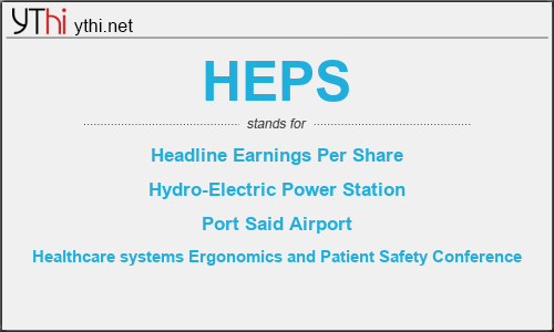 What does HEPS mean? What is the full form of HEPS?