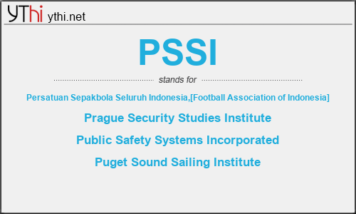 What does PSSI mean? What is the full form of PSSI?
