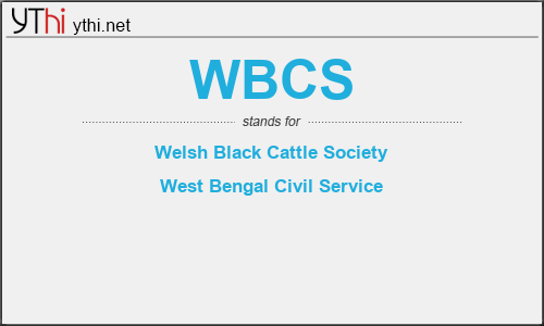 What does WBCS mean? What is the full form of WBCS?