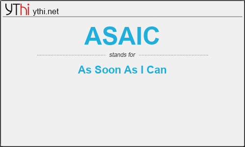 What does ASAIC mean? What is the full form of ASAIC?