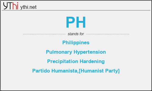 What does PH mean? What is the full form of PH?