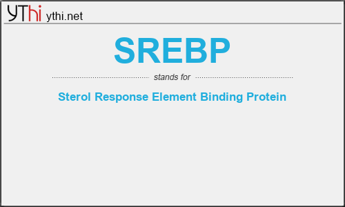 What does SREBP mean? What is the full form of SREBP?