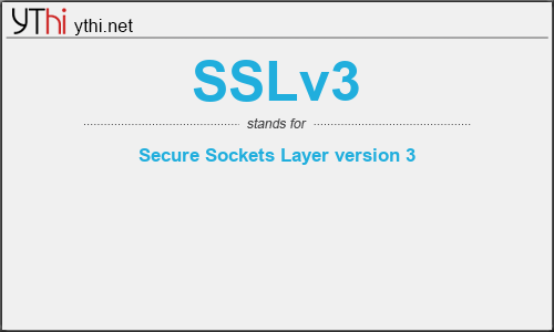 What does SSLV3 mean? What is the full form of SSLV3?