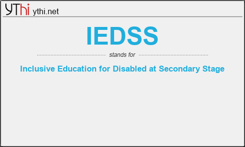 What does IEDSS mean? What is the full form of IEDSS?