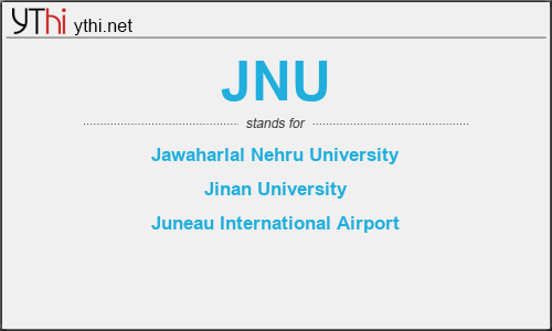 What does JNU mean? What is the full form of JNU?