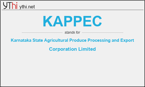 What does KAPPEC mean? What is the full form of KAPPEC?