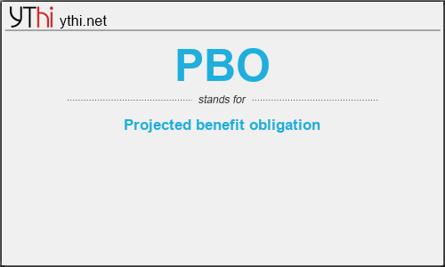 What does PBO mean? What is the full form of PBO?