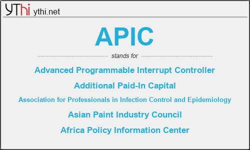 What does APIC mean? What is the full form of APIC?