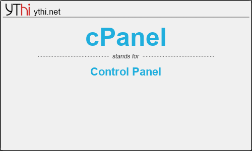 What does CPANEL mean? What is the full form of CPANEL?