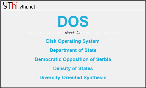 What does DOS mean? What is the full form of DOS?