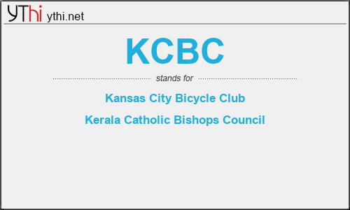 What does KCBC mean? What is the full form of KCBC?