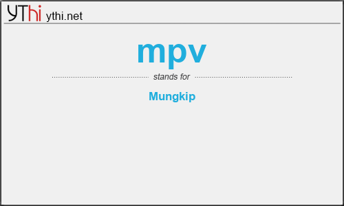 Mpv meaning