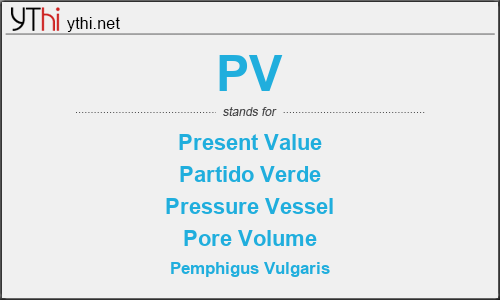 What does PV mean? What is the full form of PV?