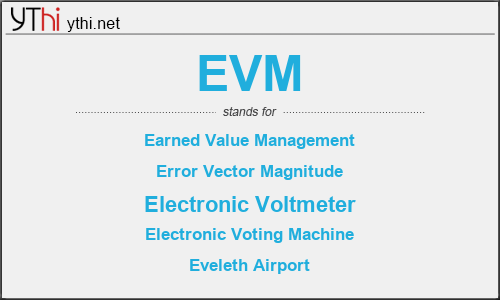 What does EVM mean? What is the full form of EVM?