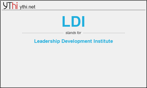 What does LDI mean? What is the full form of LDI?