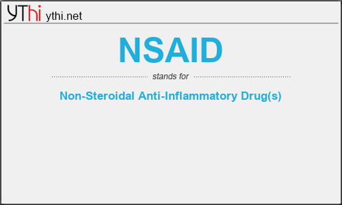 What does NSAID mean? What is the full form of NSAID?