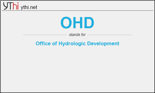 What does OHD mean? What is the full form of OHD?