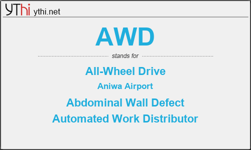 What does AWD mean? What is the full form of AWD?