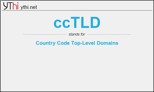 What does CCTLD mean? What is the full form of CCTLD?