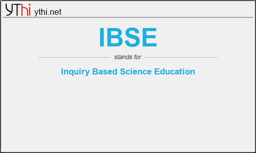 What does IBSE mean? What is the full form of IBSE?