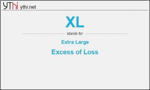 What does XL mean? What is the full form of XL?