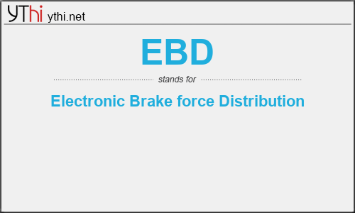 What does EBD mean? What is the full form of EBD?