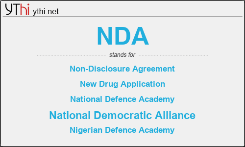 What does NDA mean? What is the full form of NDA?