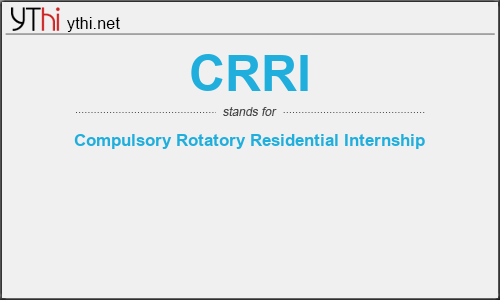 What does CRRI mean? What is the full form of CRRI?