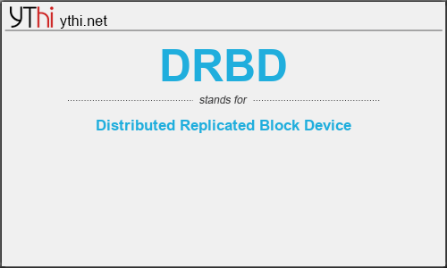 What does DRBD mean? What is the full form of DRBD?