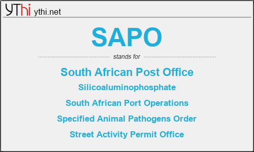 What does SAPO mean? What is the full form of SAPO?