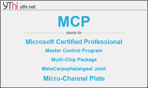 What does MCP mean? What is the full form of MCP?