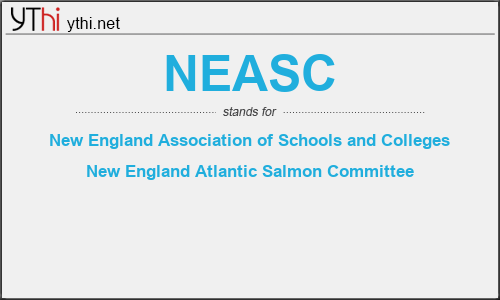 What does NEASC mean? What is the full form of NEASC?