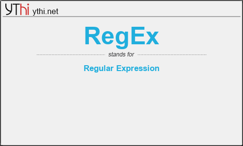 What does REGEX mean? What is the full form of REGEX?