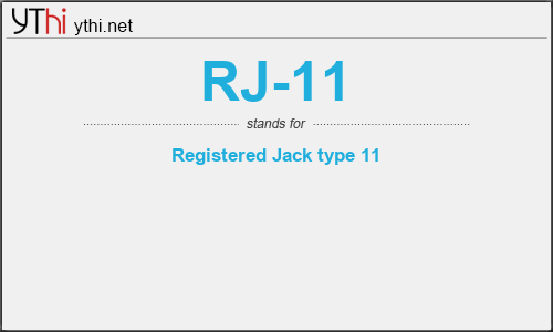 What does RJ-11 mean? What is the full form of RJ-11?