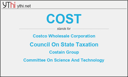 What does COST mean? What is the full form of COST?