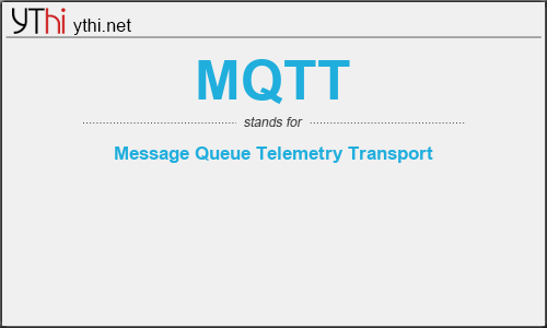 What does MQTT mean? What is the full form of MQTT?