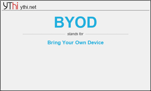 What does BYOD mean? What is the full form of BYOD?
